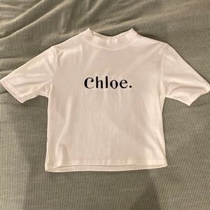 White crop top “Chloe.”